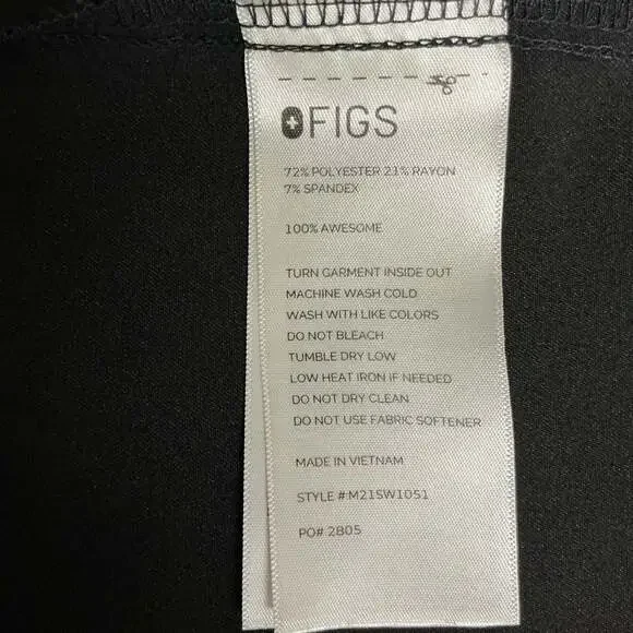 FIGS Black Scrub Top 
PO#2805 - Picture 4 of 5